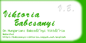 viktoria babcsanyi business card